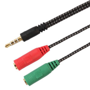 Cable Adaptador 3.5mm 2 Jack 1 Plug gamer mic fonos económico Accesorios Computacionales 2