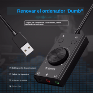 Tarjeta Audio Usb Orico Sound Adapter Sc2 Accesorios Computacionales