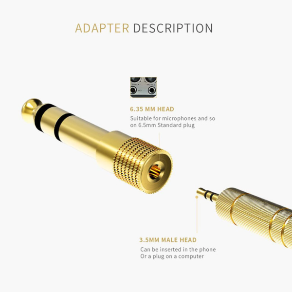 Adaptador 3.5 Jack a 6.35 Plug (PAR) Cables y Adaptadores 3.5 5