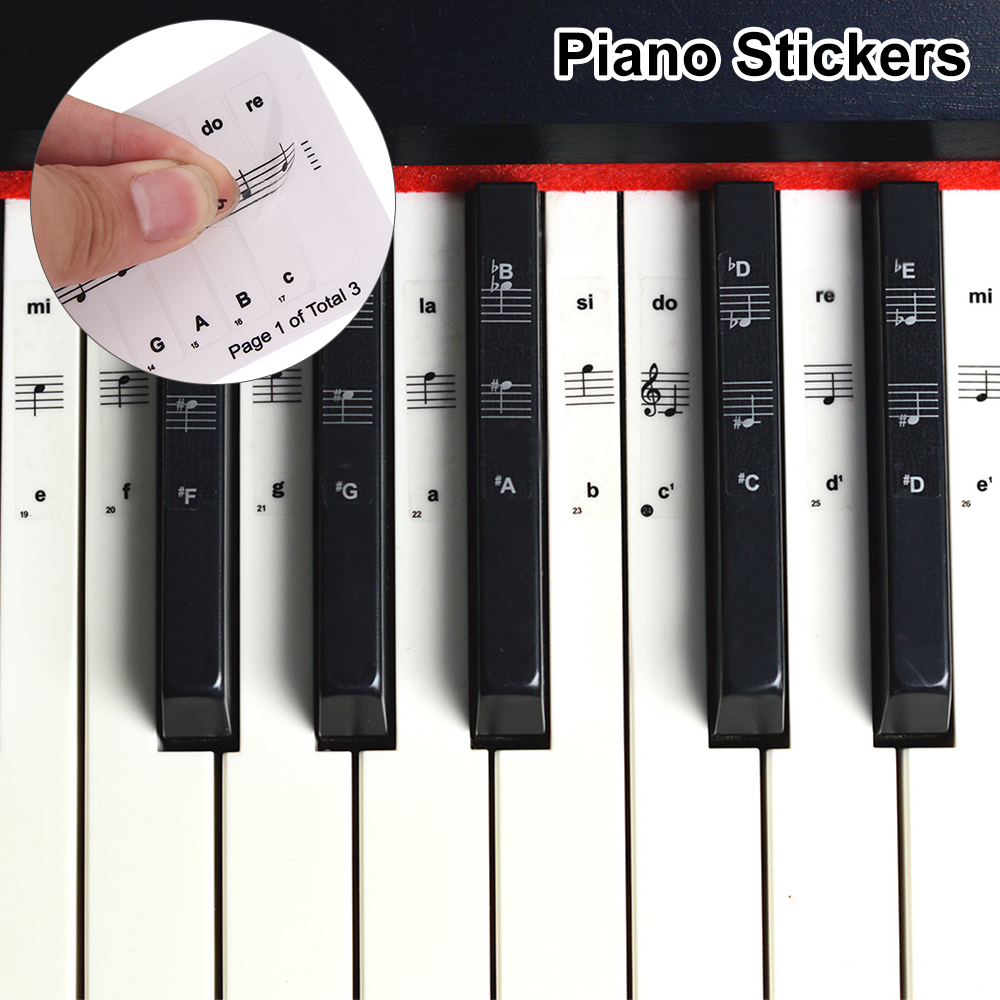 Pegatinas Stickers Teclado Piano Educación Musical Notas – KAKO BACKLINE