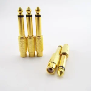 Adaptador RCA Jack - Ts Plug 6,3mm Cobre PAR